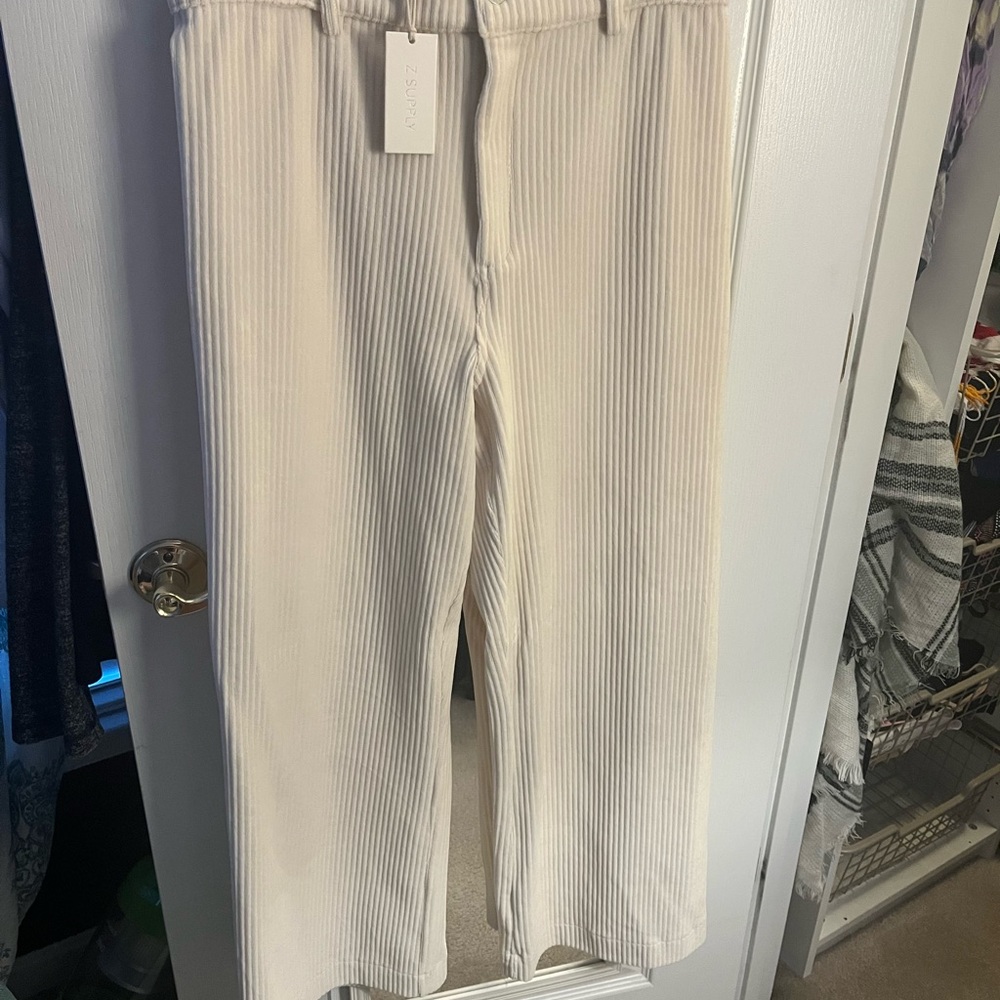 ZSupply cream corduroy full length pants. Never worn, tag on. Non smoking home